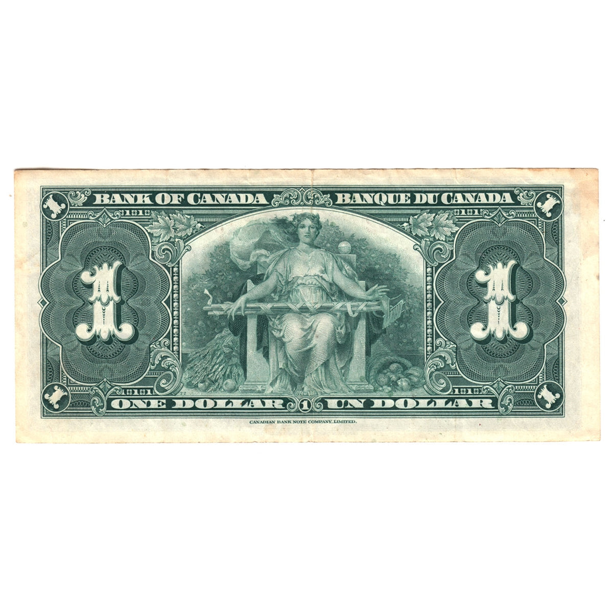 BC-21d 1937 Canada $1 Note, Coyne-Towers, VF-EF (Dam'g)