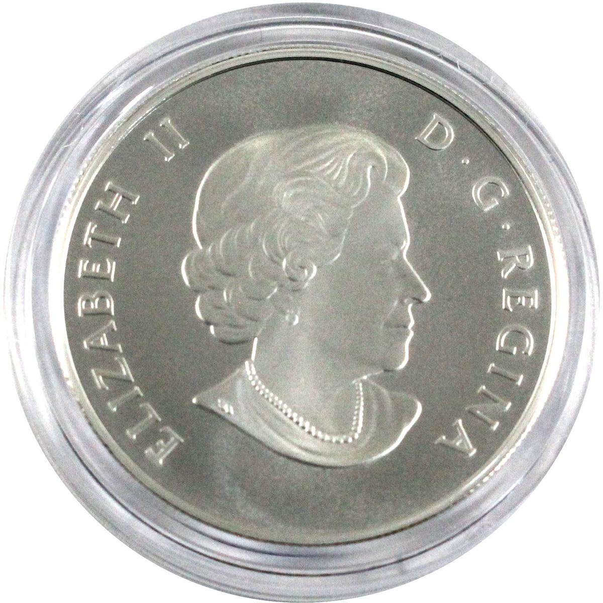 2015 Canada $50 for $50 Beaver Fine Silver (TAX Exempt) CAPSULE ONLY, toned