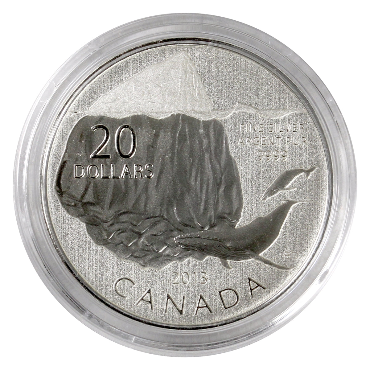 2013 Canada $20 for $20 Iceberg (#9) .9999 Silver (No Tax) Capsule only