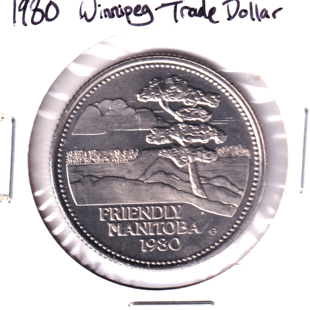 1980 Winnipeg Red River Dollar Trade Token: Friendly Manitoba