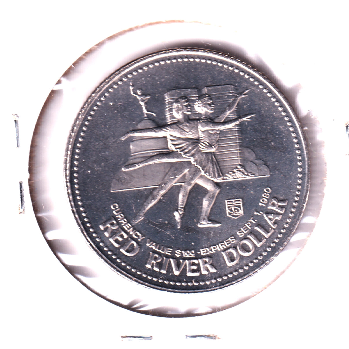 1980 Winnipeg Red River Dollar Trade Token: Friendly Manitoba