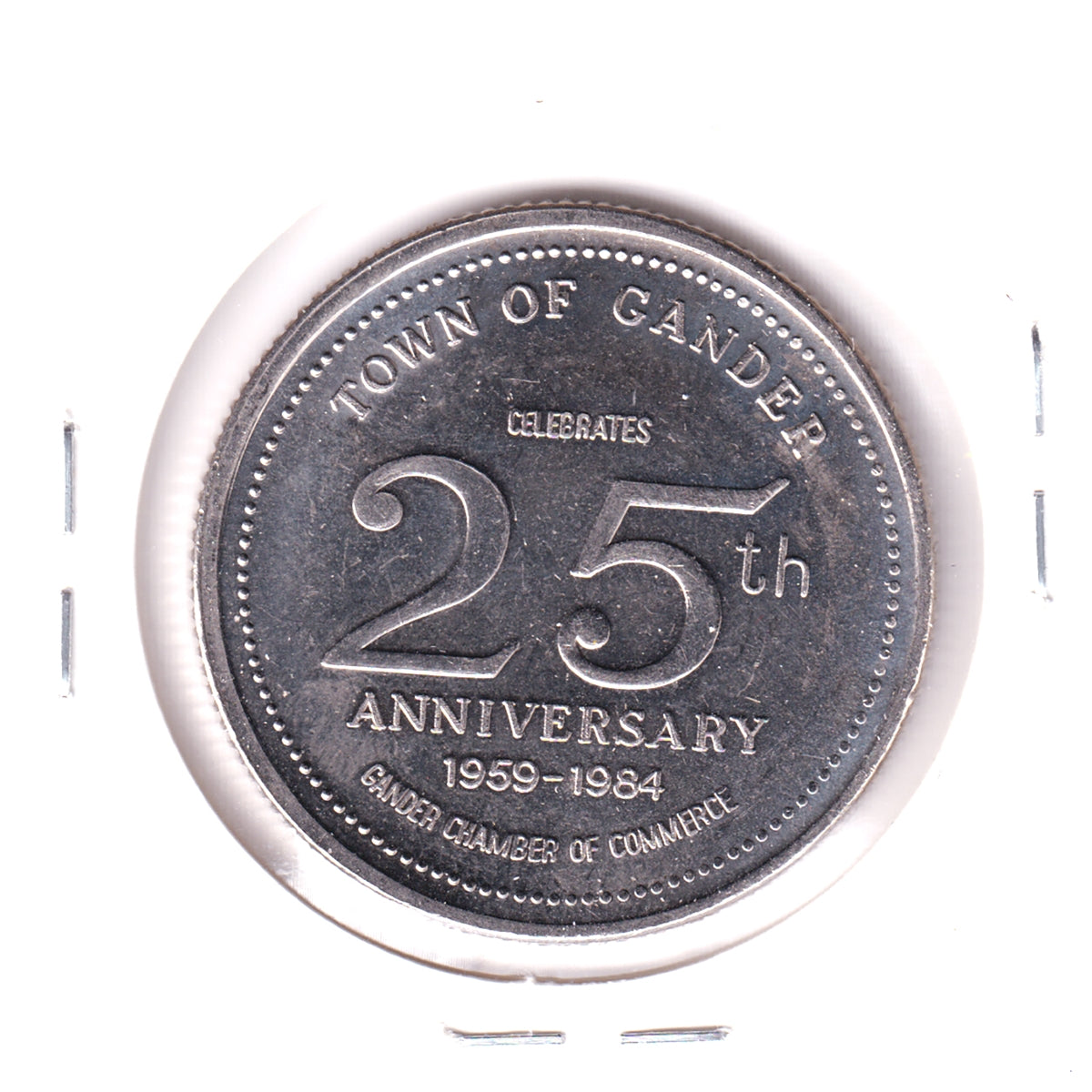1984 Gander, NL Aviation Dollar Trade Token: Flying Fortress / Gander 25th Anniversary