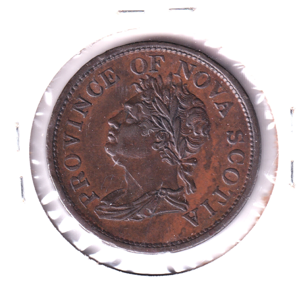 NS-2A2 1824 Nova Scotia Thistle Penny Token, EF-AU (EF45) Scratched