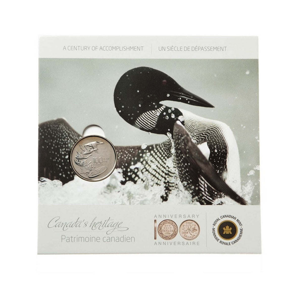 1908-2008 Canada's Heritage RCM 100th Anniversary Medallion in Card