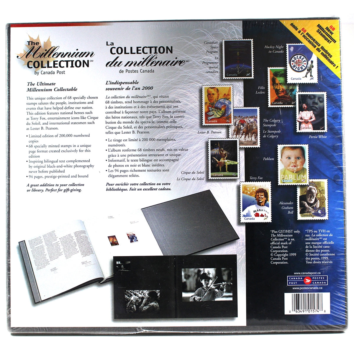 2000 Canada Post Millennium Collection of Stamps in Book (Light wear)