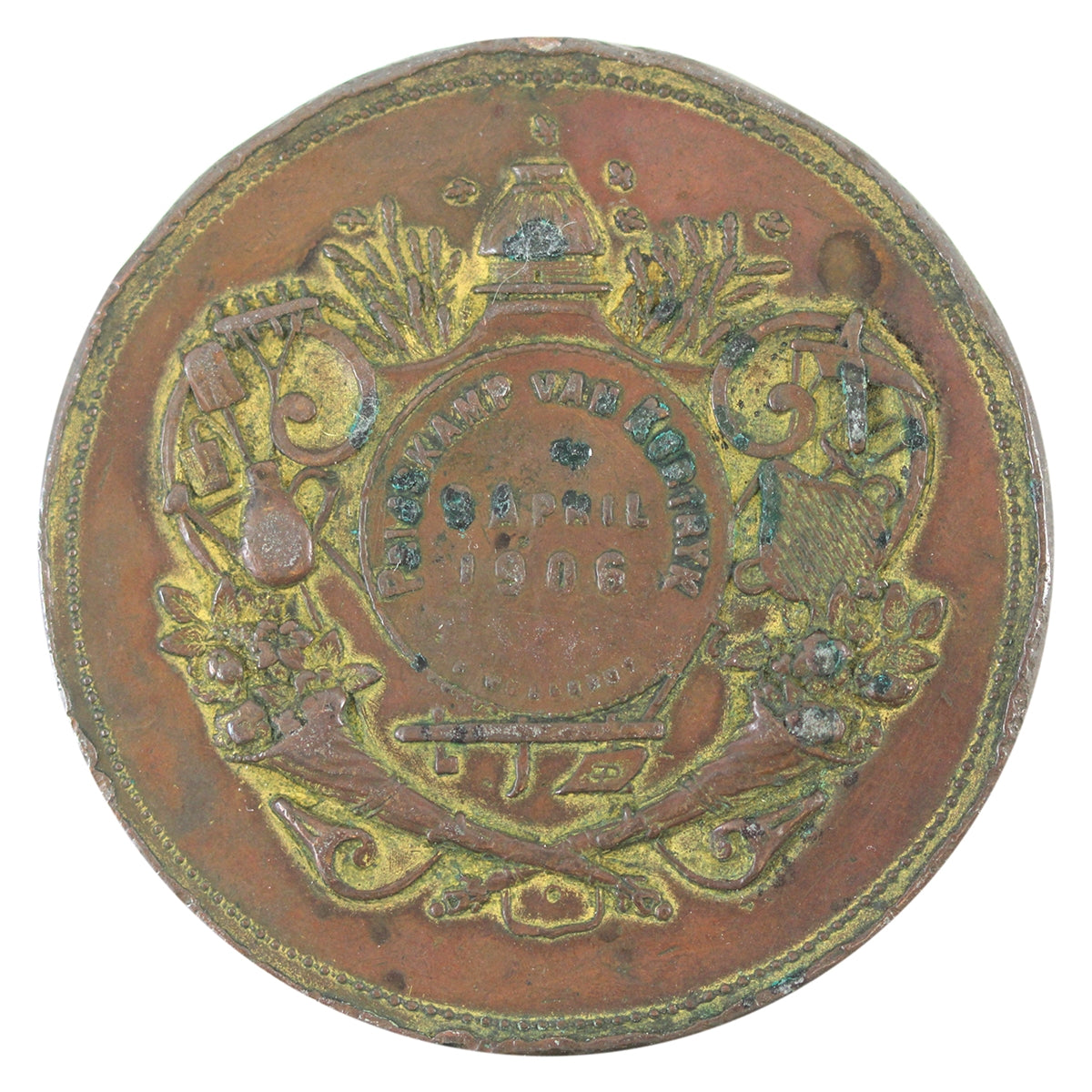 1906 Farmer's Award Medal in Dutch or Such (A bit of corrosion)