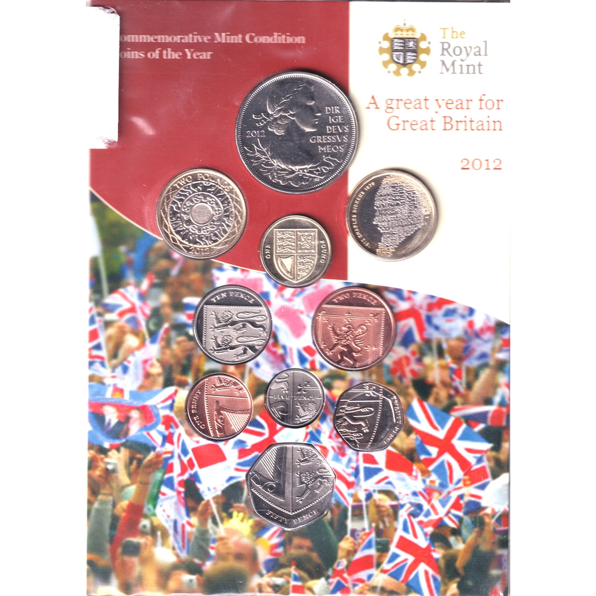 Great Britain 2012 10-coin Mint Set: A great year for Great Britain (Windows scuffed)