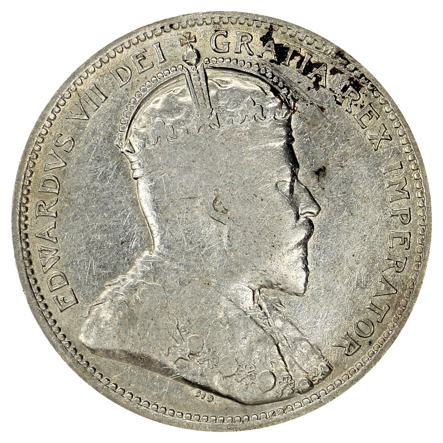 1909 Canada 25-cents Fine (F12) (Impaired)