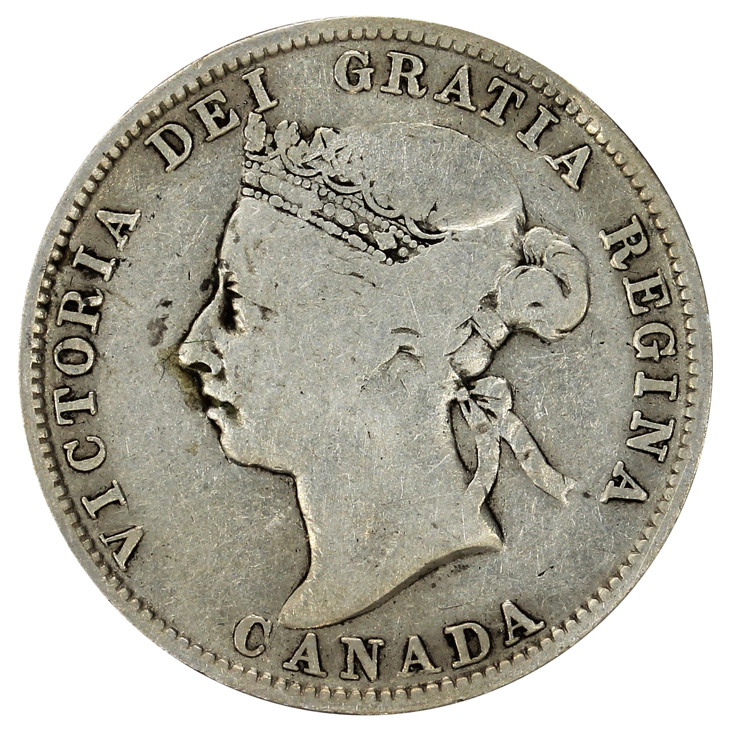 1887 Canada 25-cents VG-F (VG10) (Impaired)