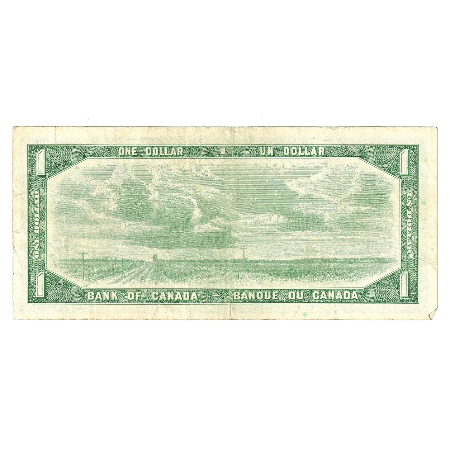 BC-37bA-i 1954 Canada $1 Beattie-Rasminsky, *B/M, No FPN, VF (tear)