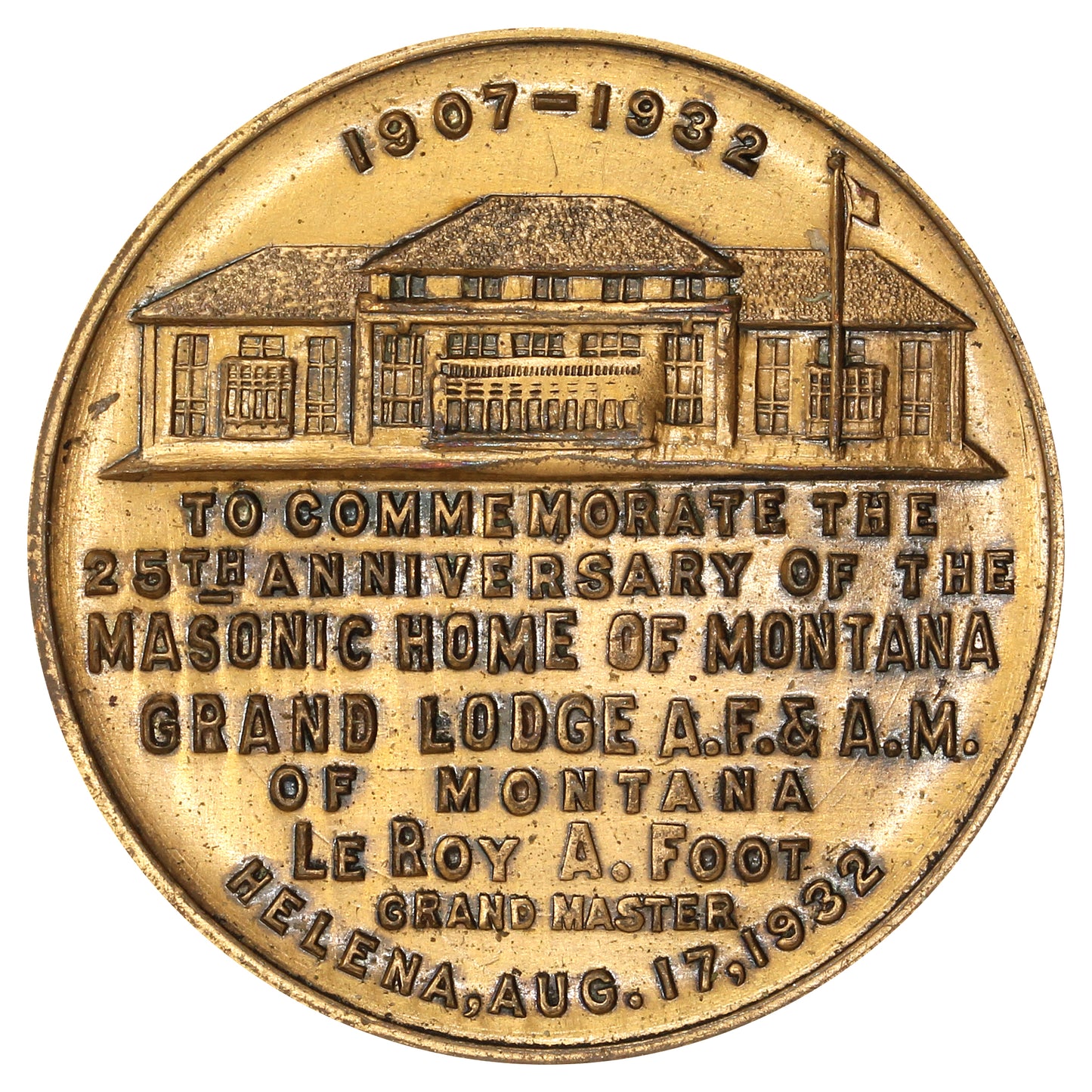 1932 Helena, Montana Masonic Comemorative Token