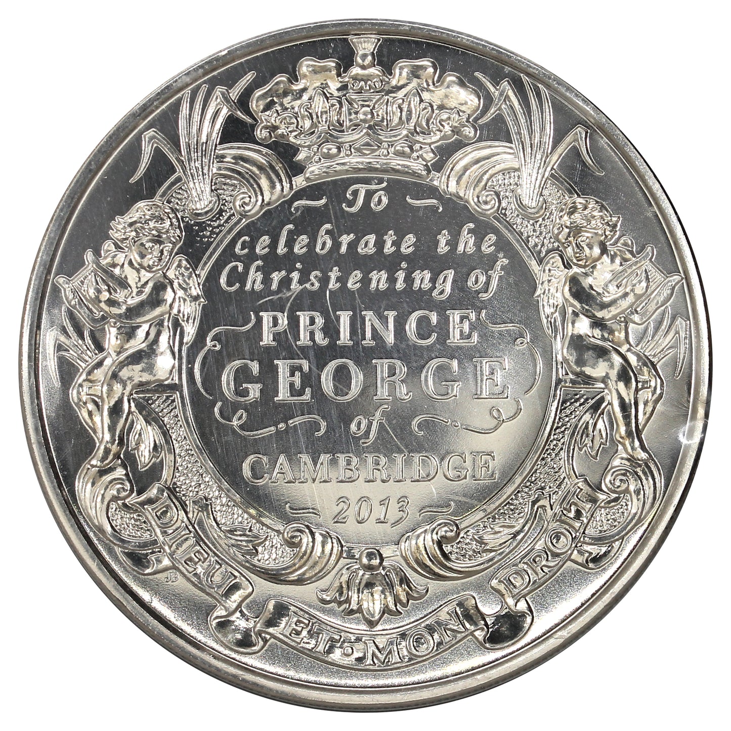2013 Great Britain Christening of HRH Prince George 5-Pound Commemorative Coin in Folder