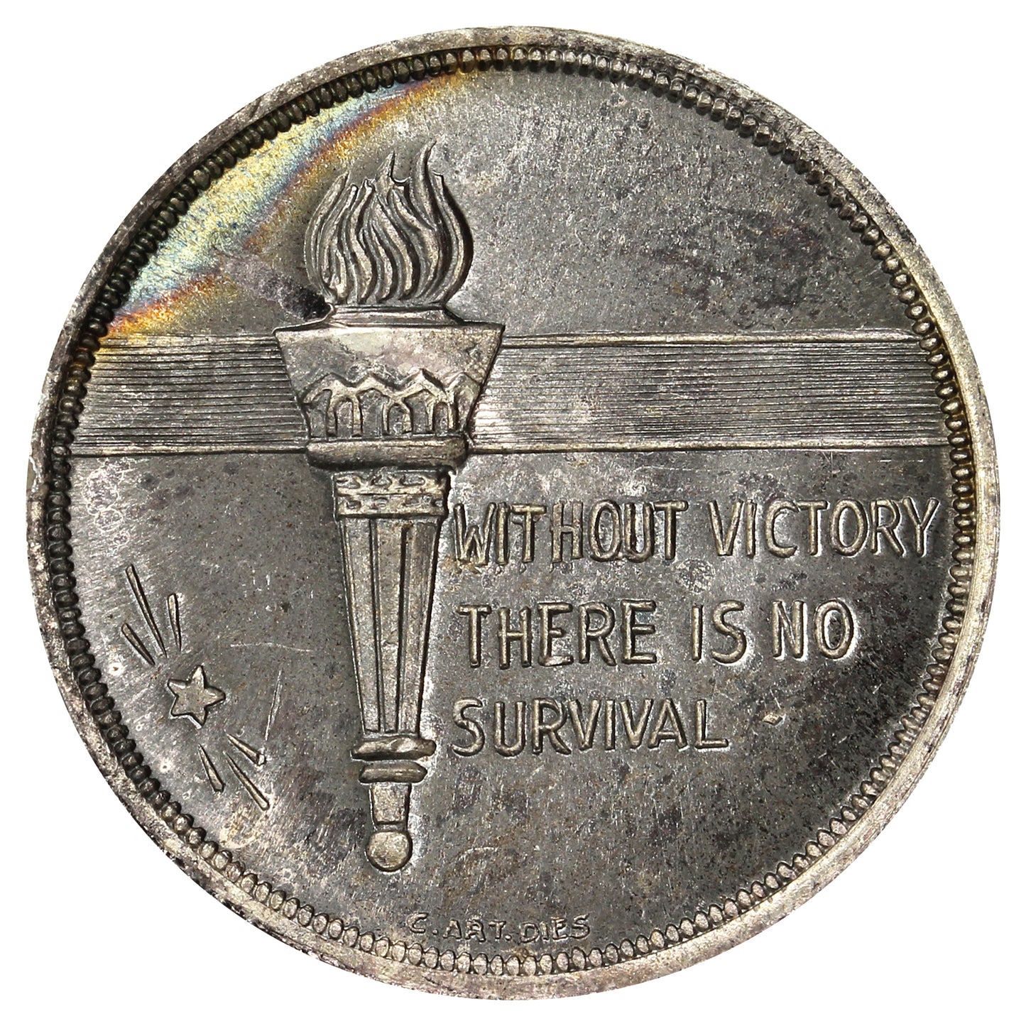 c.1965 Winston Churchill: Without Victory 2.1cm Honour Medallion