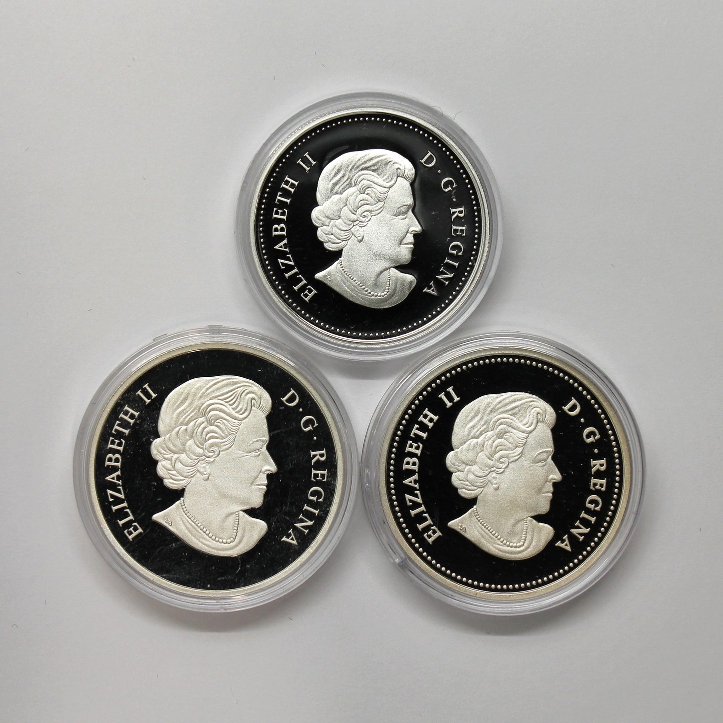 Lot of 3x 2010-2014 Canada Hologram Maple Sterling Coins, 3pcs (Coins Only) (Issues)