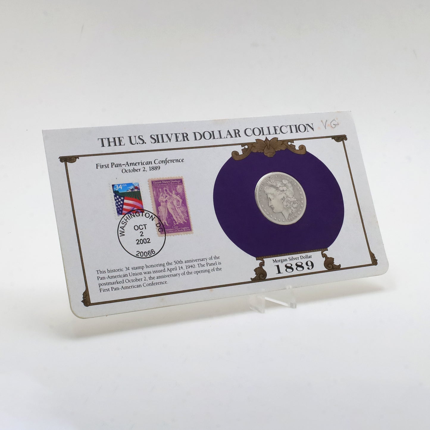 1889 USA Silver Dollar Coin & Stamp Collection