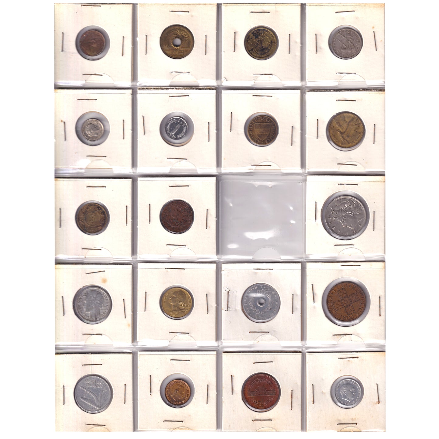 Group Lot of 59x 1877-1974 World Coins (mostly 1950s-1970s), Various Countries, 59pcs