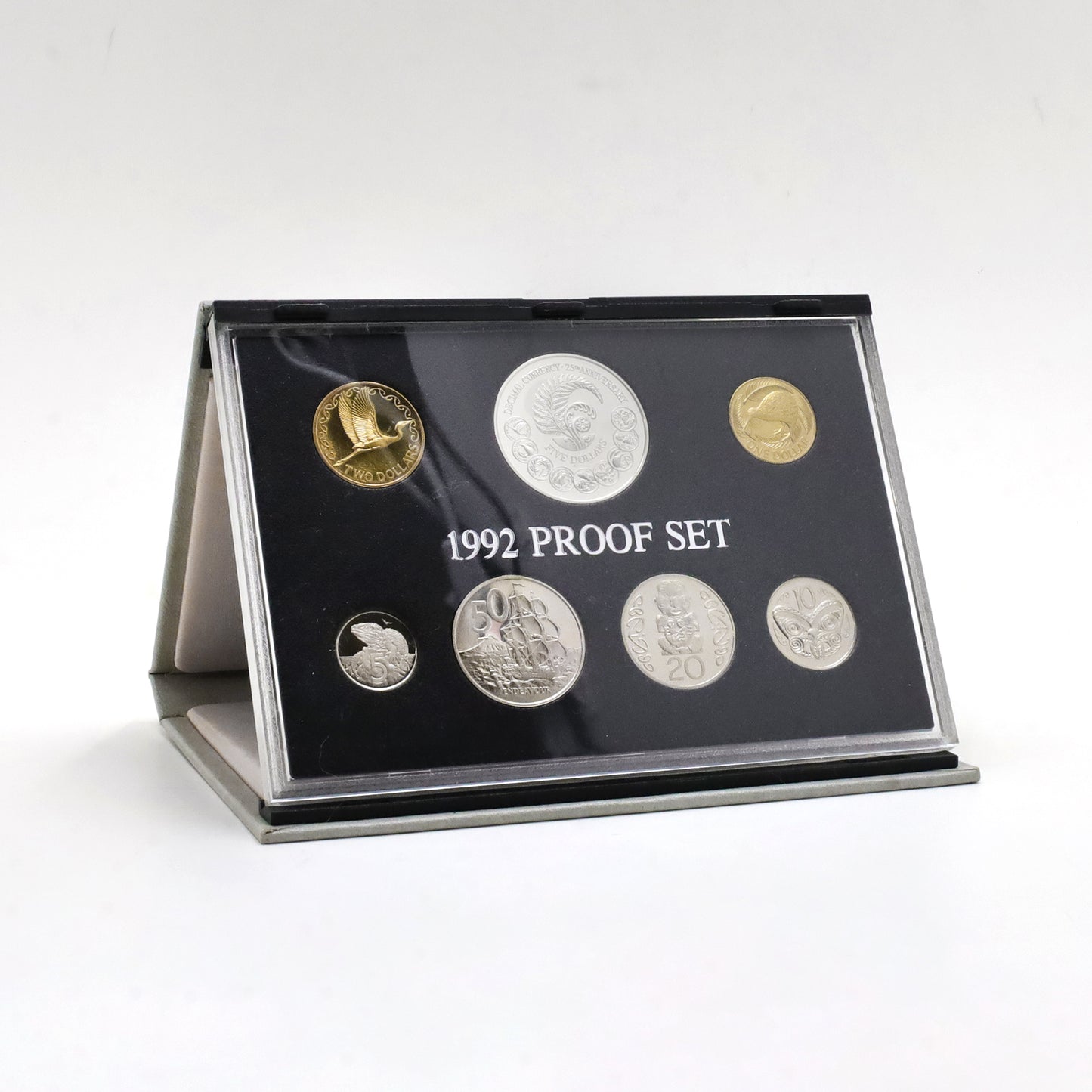 1992 New Zealand Silver Anniversary 7-Coin Proof Set with .925 Silver $5 Coin (Issues)