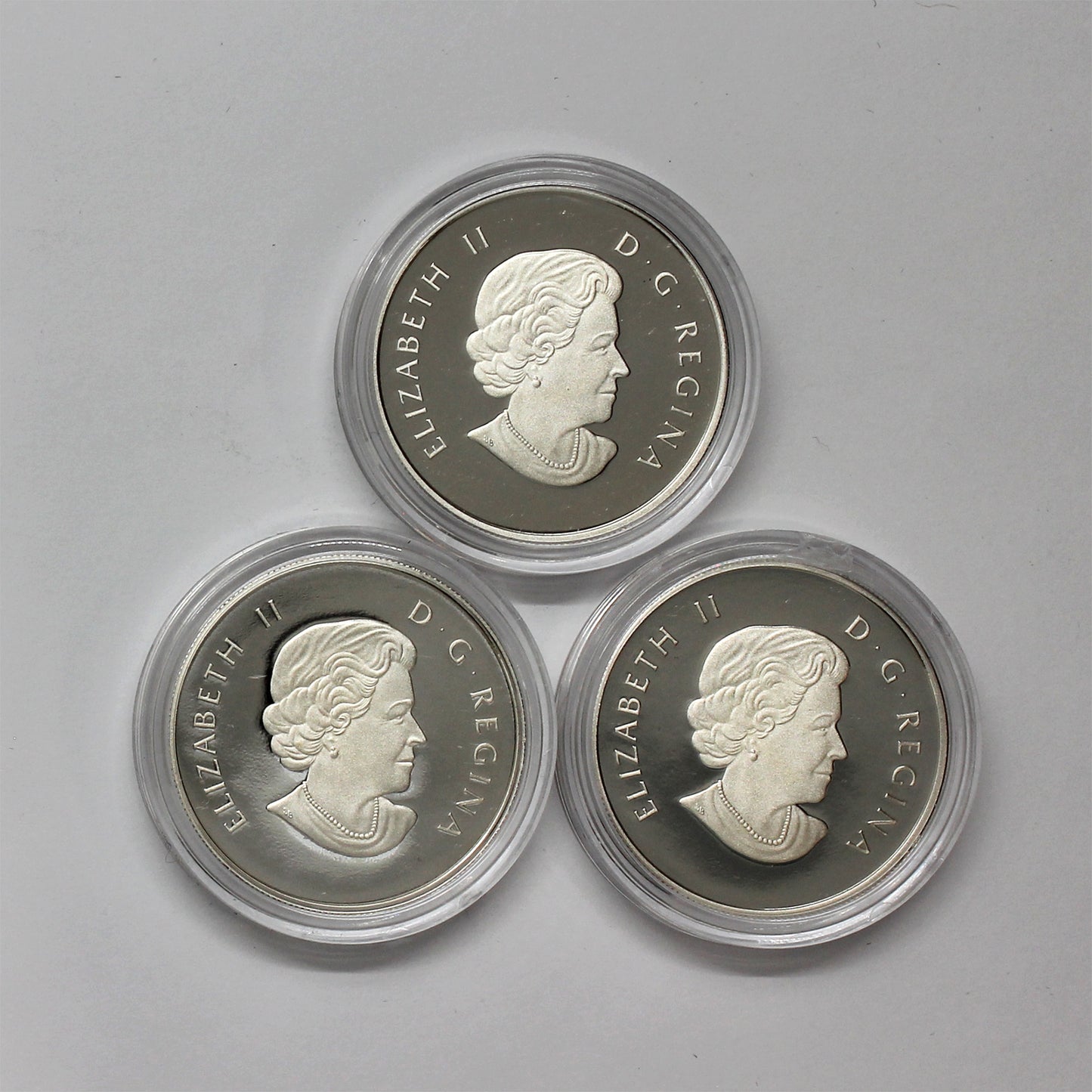 Lot of 3x 2015 Canada $10 Colourful Songbirds, 3pcs (No Tax) Coins Only (Scr Caps)