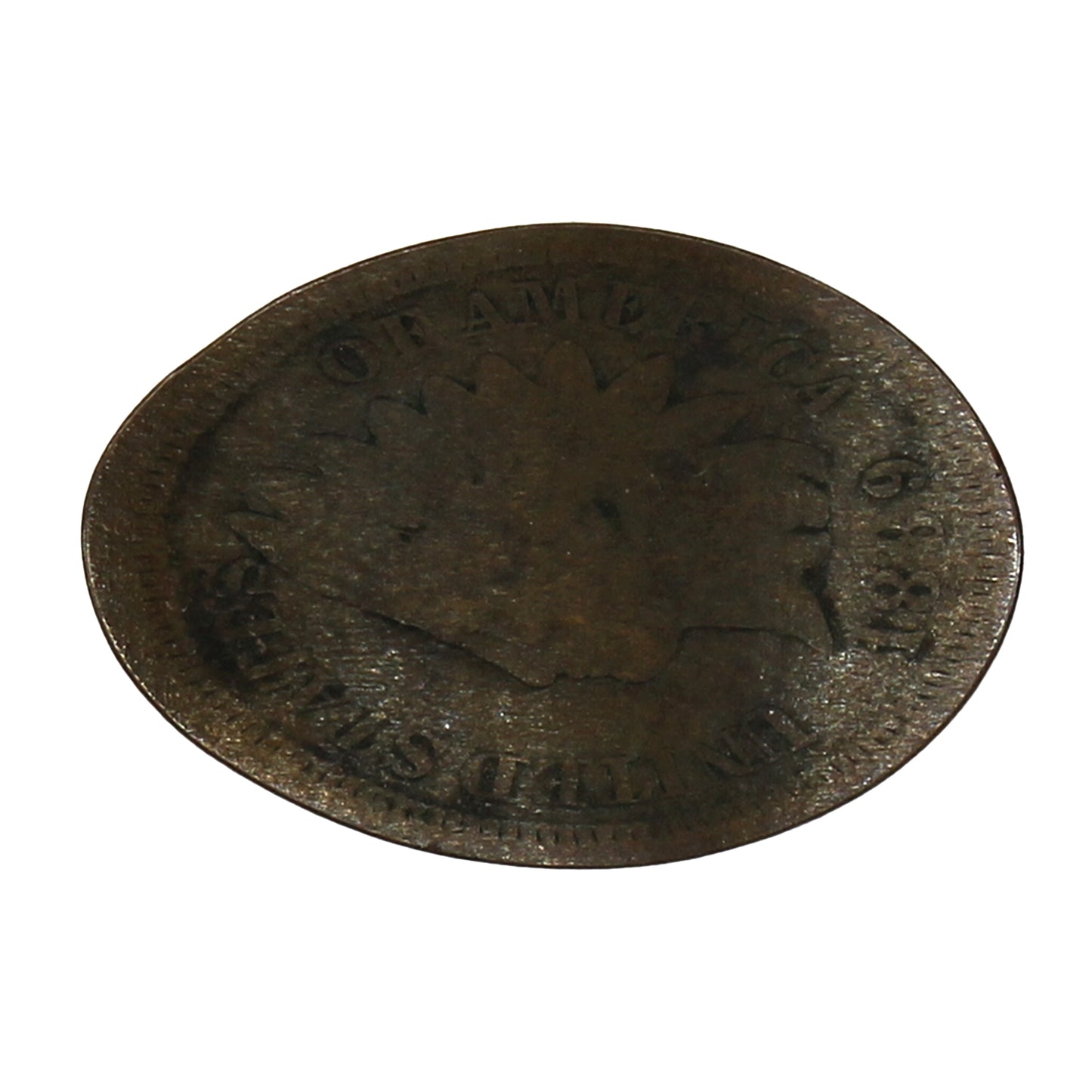 1893 Columbian Expo Souvenir on Pressed 1889 Indian Penny