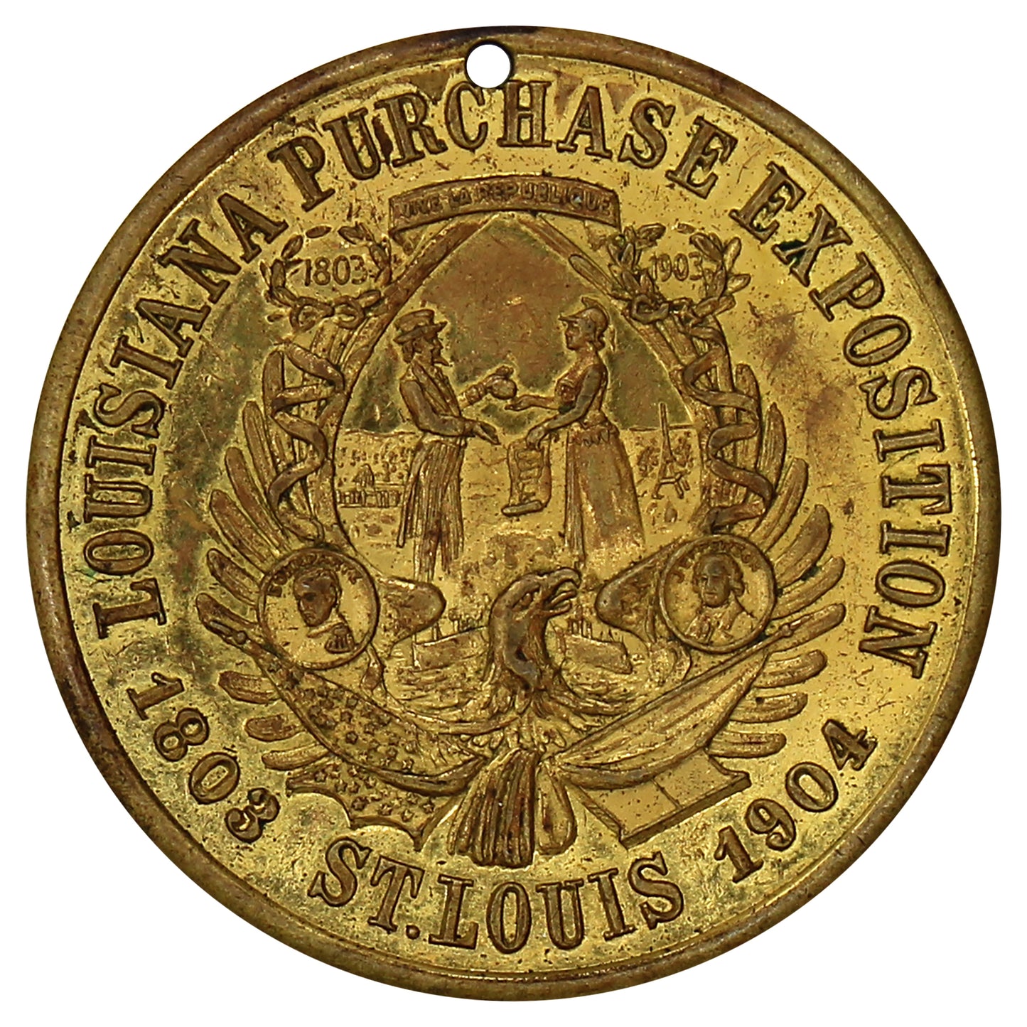 1904 St. Louis World's Fair Cascade Gardens Souvenir Token