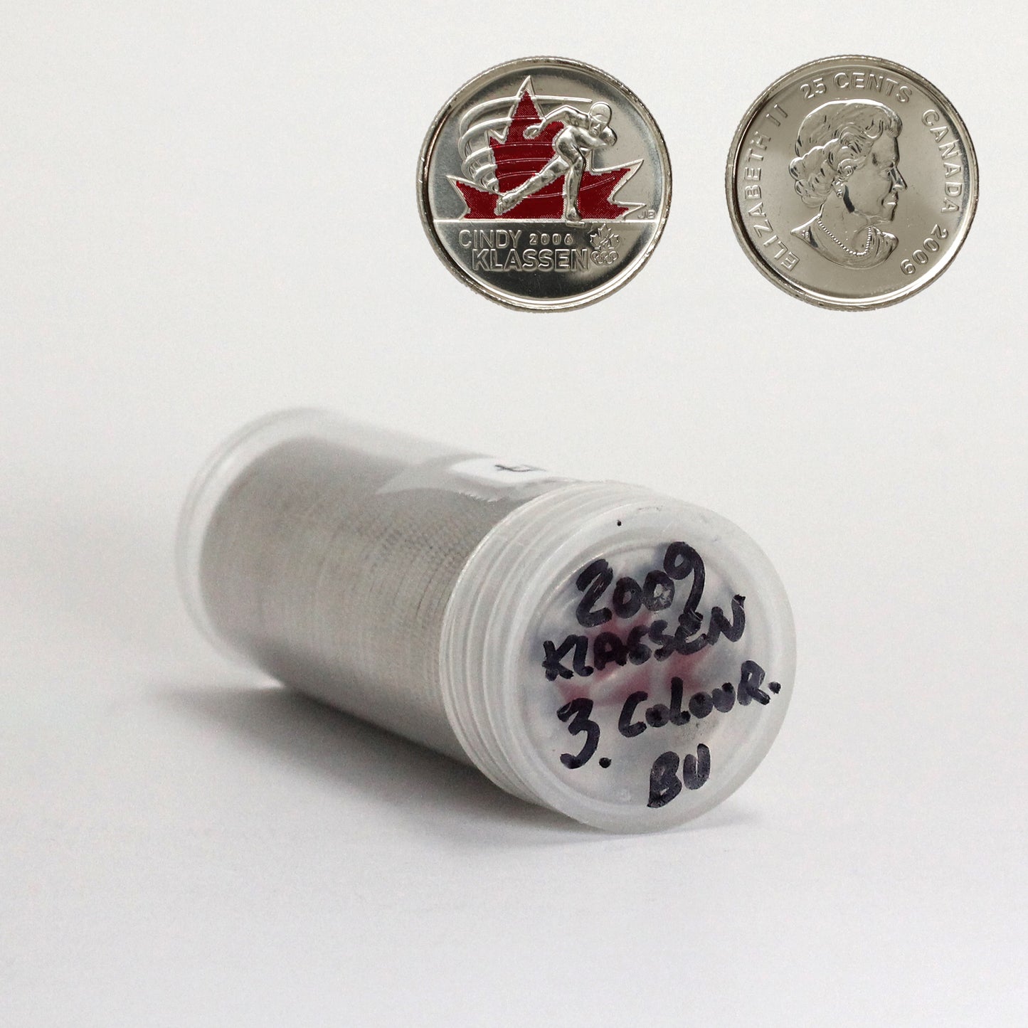 2009 Cindy Klassen Hockey ALL COLOURED Canada 25-cent Roll of 40pcs