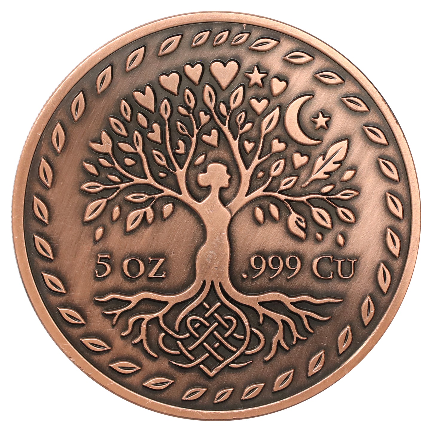 Mother Nature Colourized 5oz. AVDP .999 Copper Round