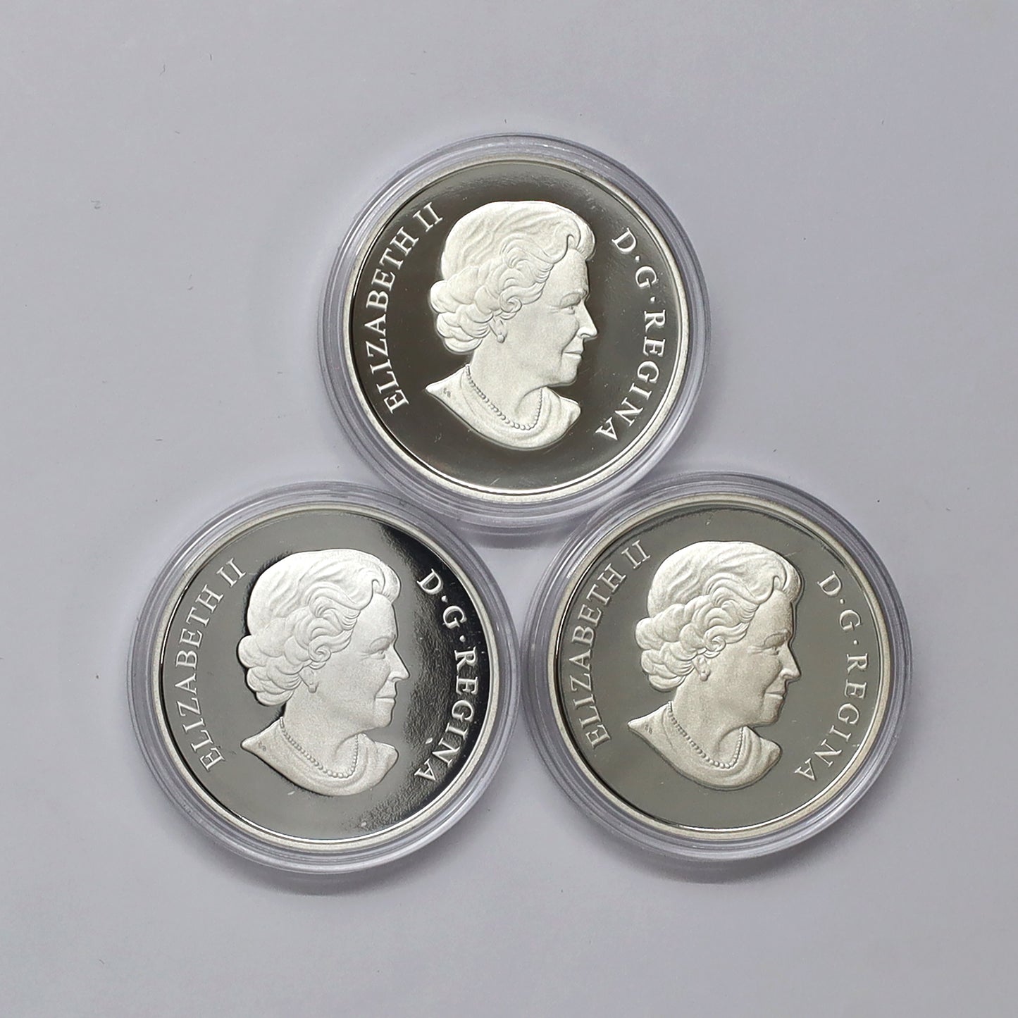 Lot of 3x 2013 $25 O Canada Fine Silver Coins (No Tax) Coins Only, Scratched Capsules