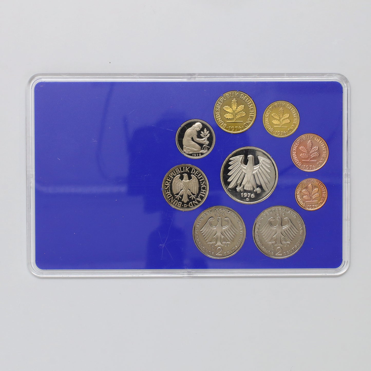 Germany 1976 9-Coin Proof Set in Holder (Impaired)