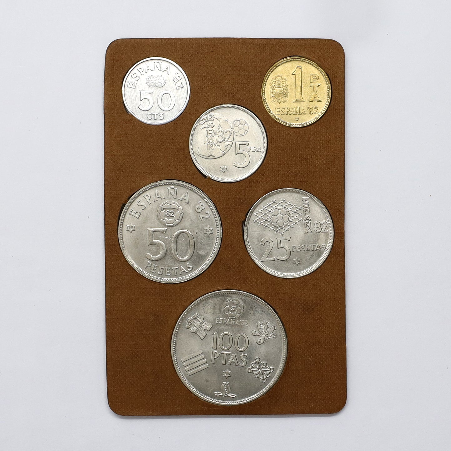 Spain 1982 Madrid FIFA World Cup 6-Coin Souvenir Collection in Folder (Issues)
