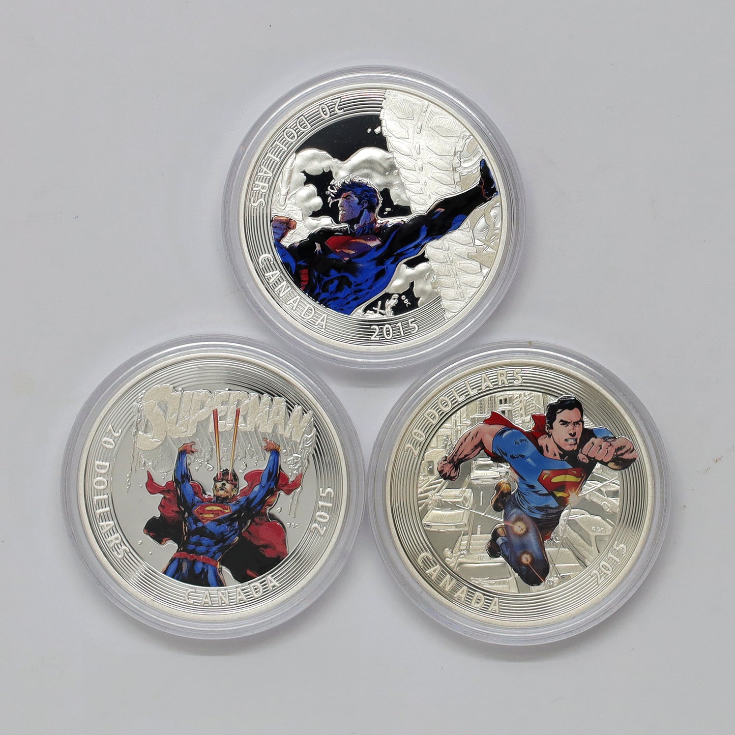 Lot of 3x 2015 Canada $20 Iconic Superman Fine Silver Coins, 3pcs (No Tax) Issues