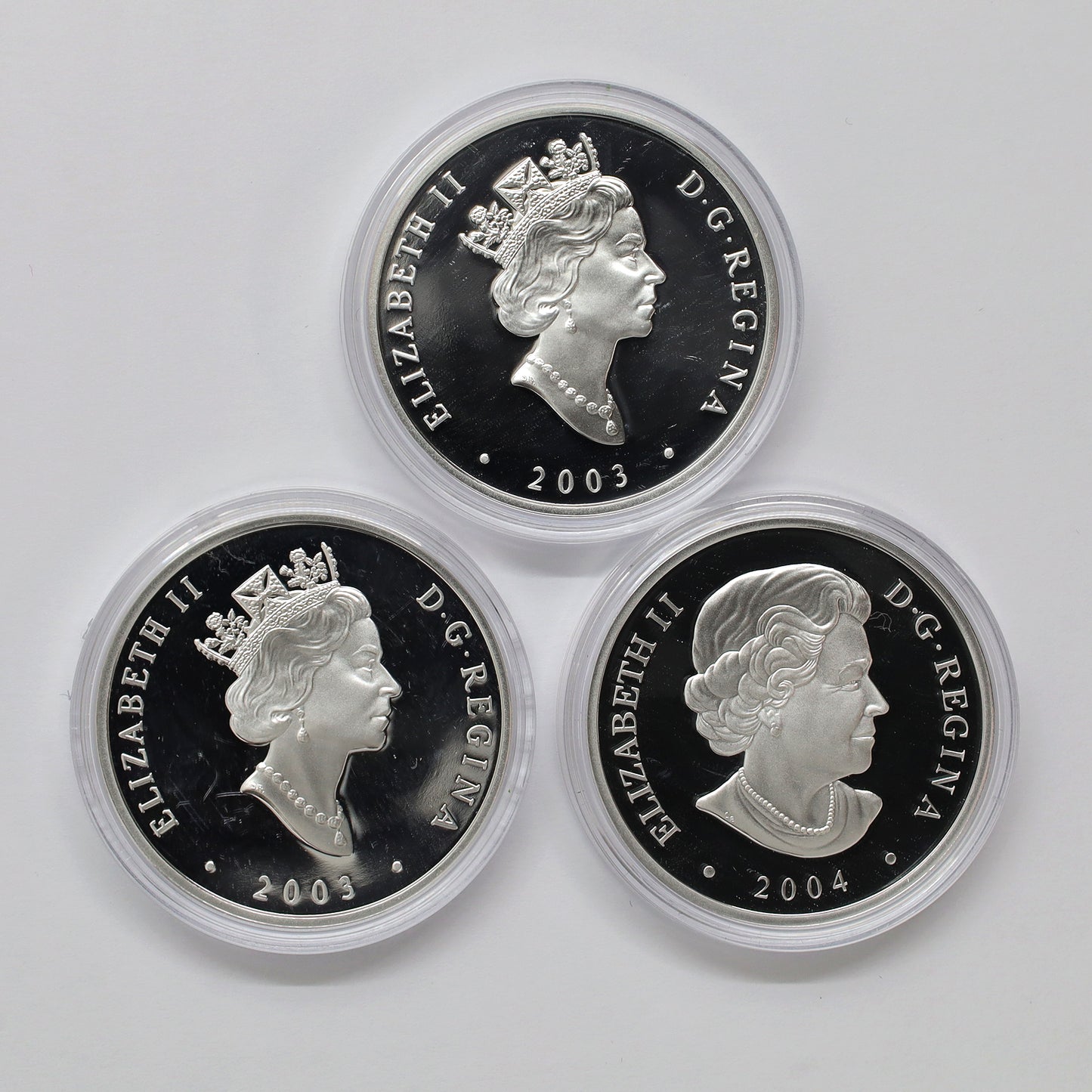 Lot of 3x 2003-2004 Canada $20 Natural Wonders Silver, 3pcs (No Tax) Coins Only, Issues
