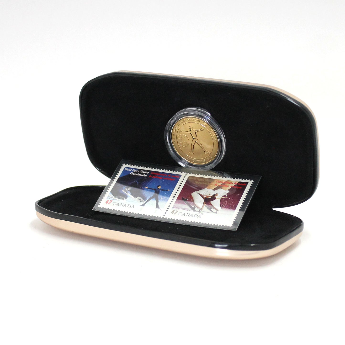 2001 World Figure Skating Championships Singles Medallion & Stamp Set (Issues)