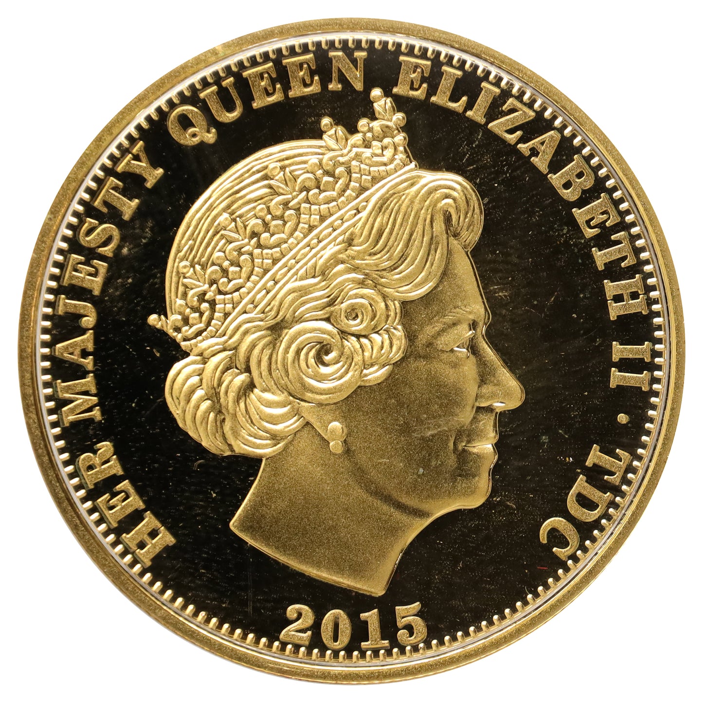2015 Bradford Exchange "Long to Reign Over Us" Queen Elizabeth II Gold-Plated Crown