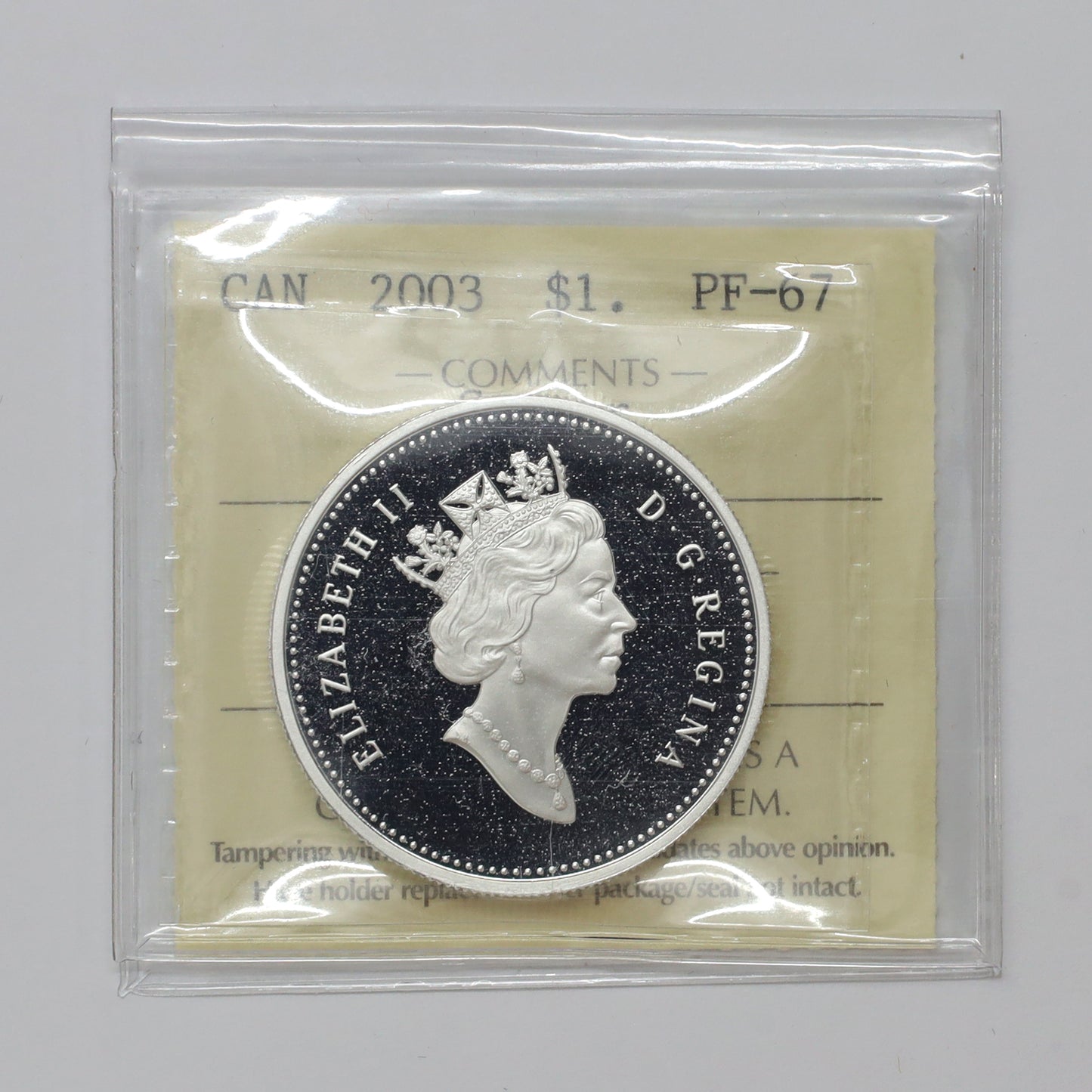 2003 Canada Cobalt Strike Silver Dollar ICCS Certified PF67 UHC (No Tax)