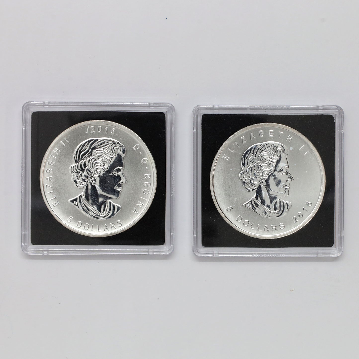 Pair of 2015 Canada $5 Birds of Prey 1oz. .9999 Silver Coins, 2pcs (No Tax) scr. caps