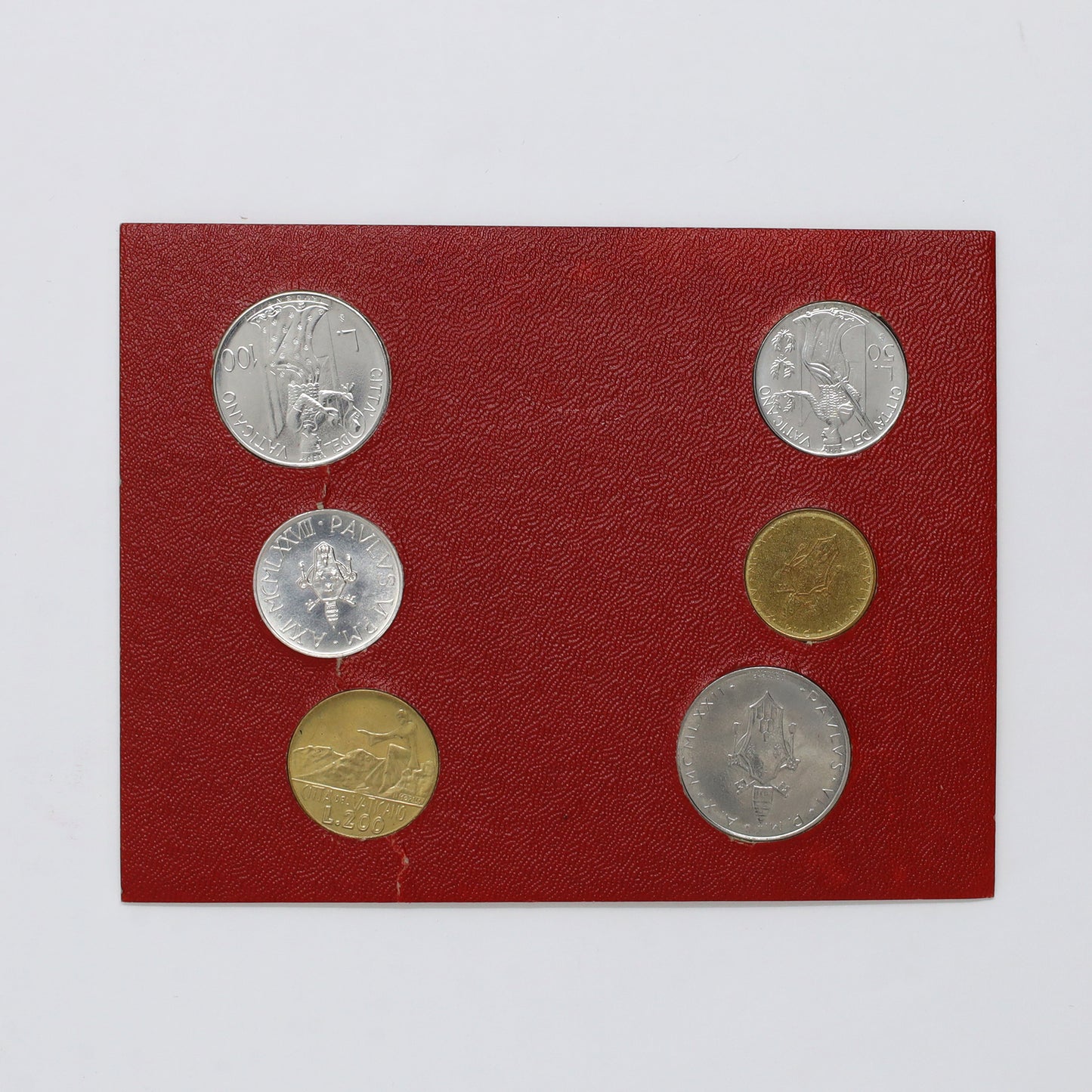 Vatican City 1972 Pope Paul VI 6-Coin Souvenir Set (light wear)
