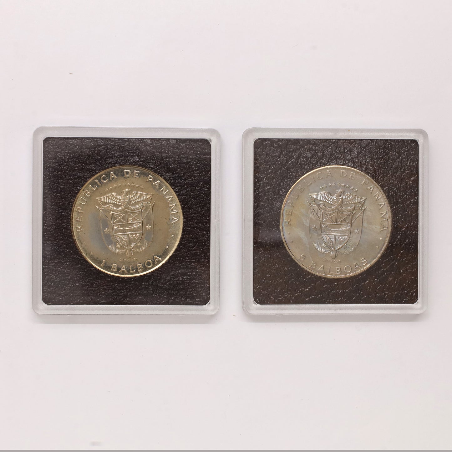 Panama 1975 Belisario Porras Sterling Silver 2-Coin Set in Case (light wear)