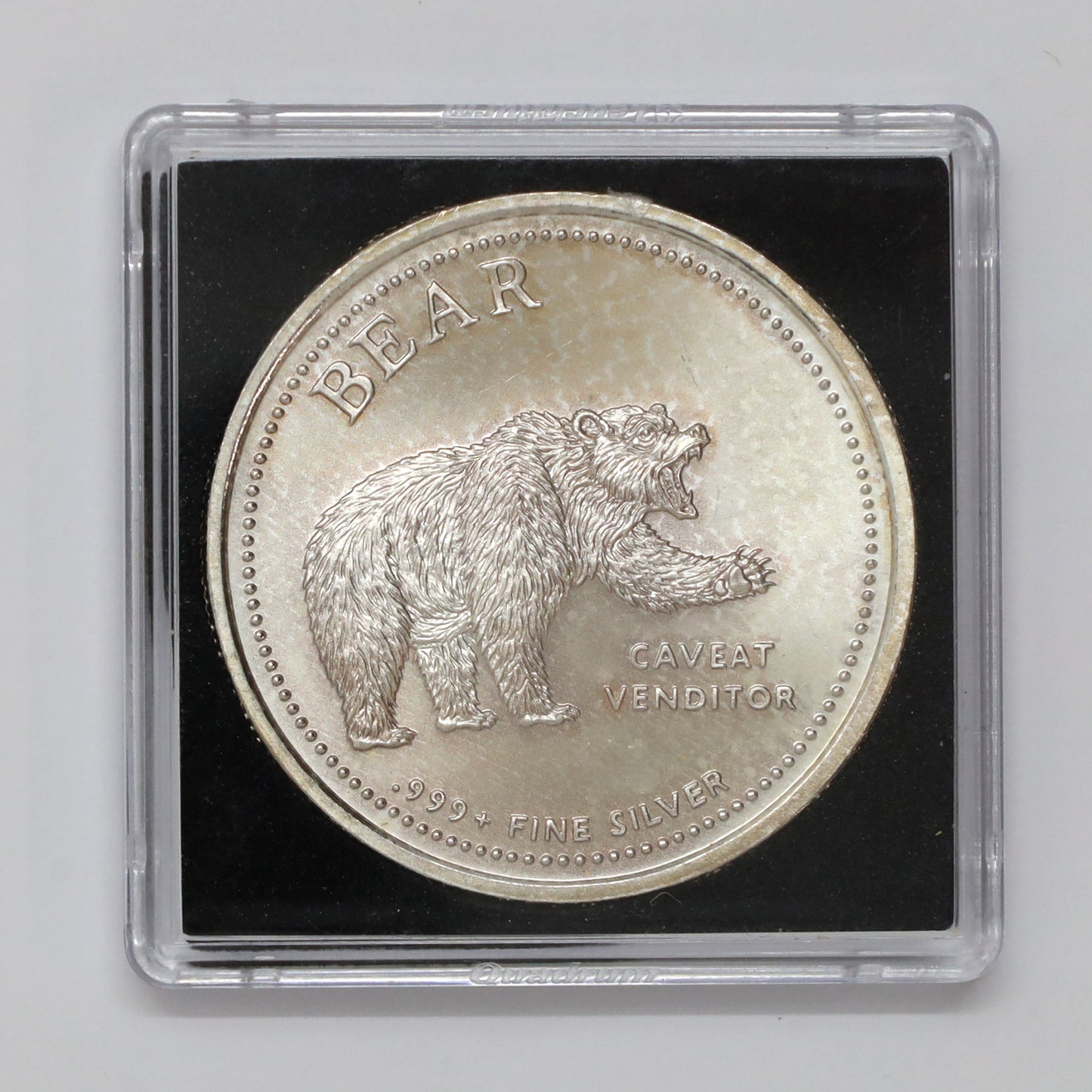 Bear & Bull 1oz. .999 Silver Round (No Tax) scuffed capsule