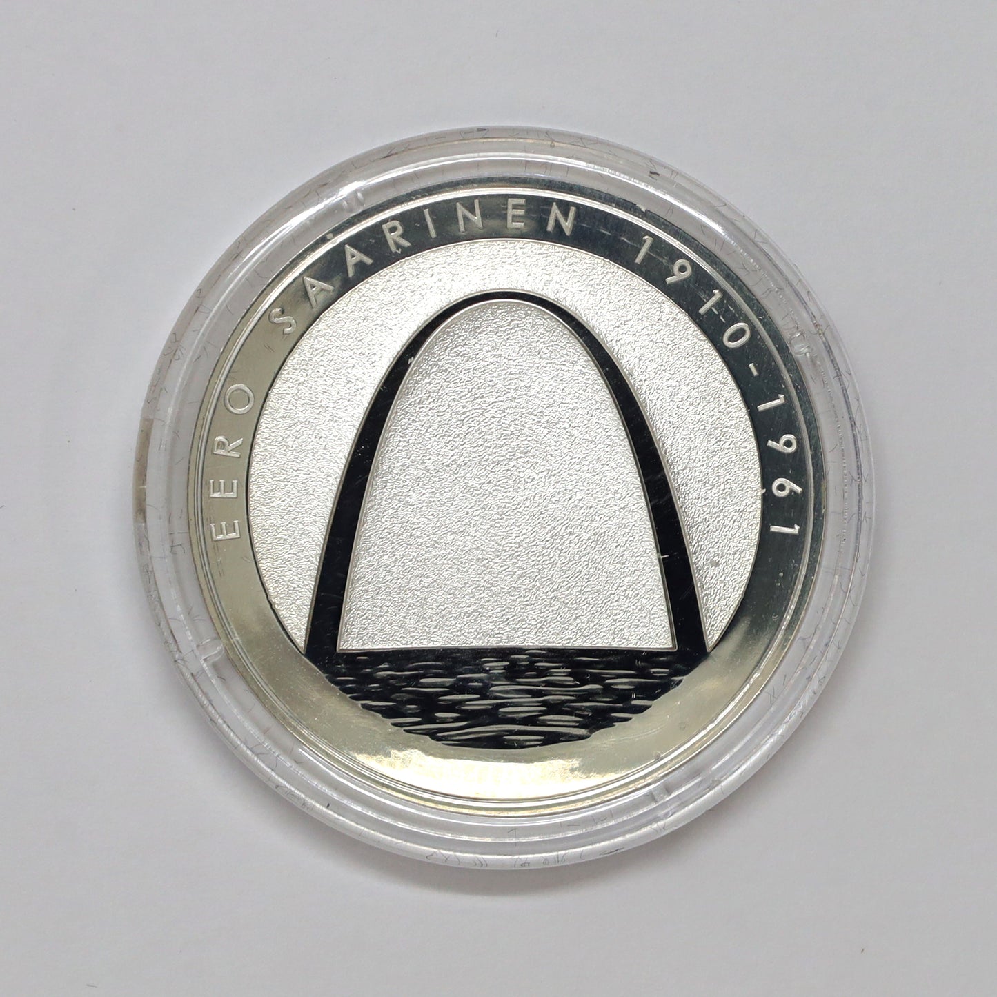 Finland 2010 Eero Saarinen 10 Euro Sterling Silver Coin in Case (light wear)