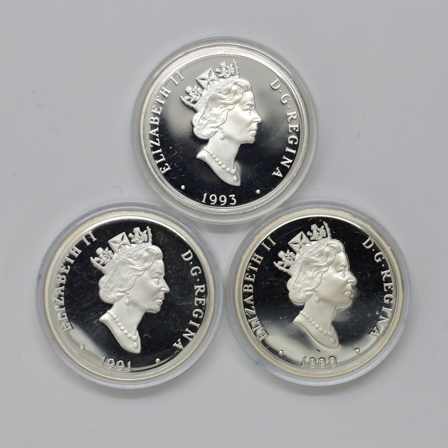 Lot of 3x 1990-1993 Canada $20 Aviation Sterling Silver Coins, 3pcs (Coins Only) issues
