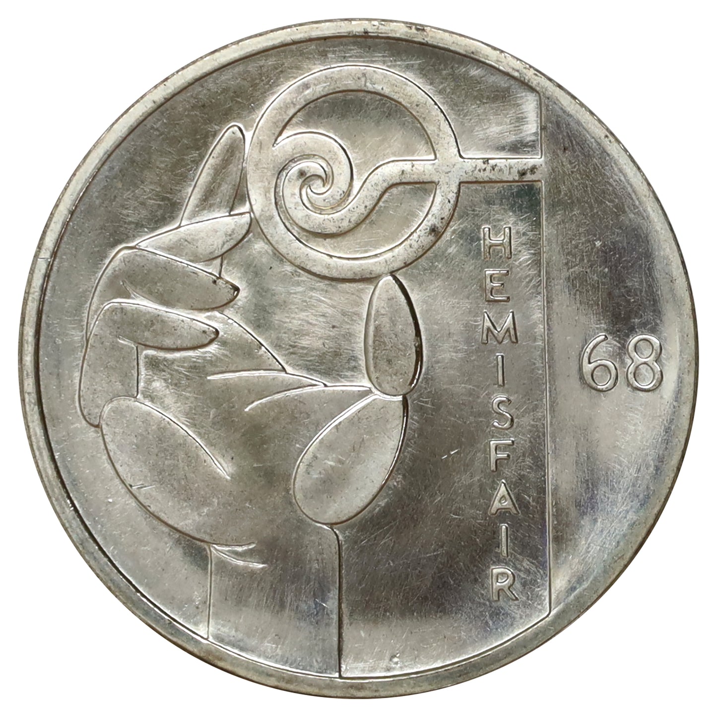 1968 San Antonio, TX, Hemisfair .900 Silver Medal (light wear)