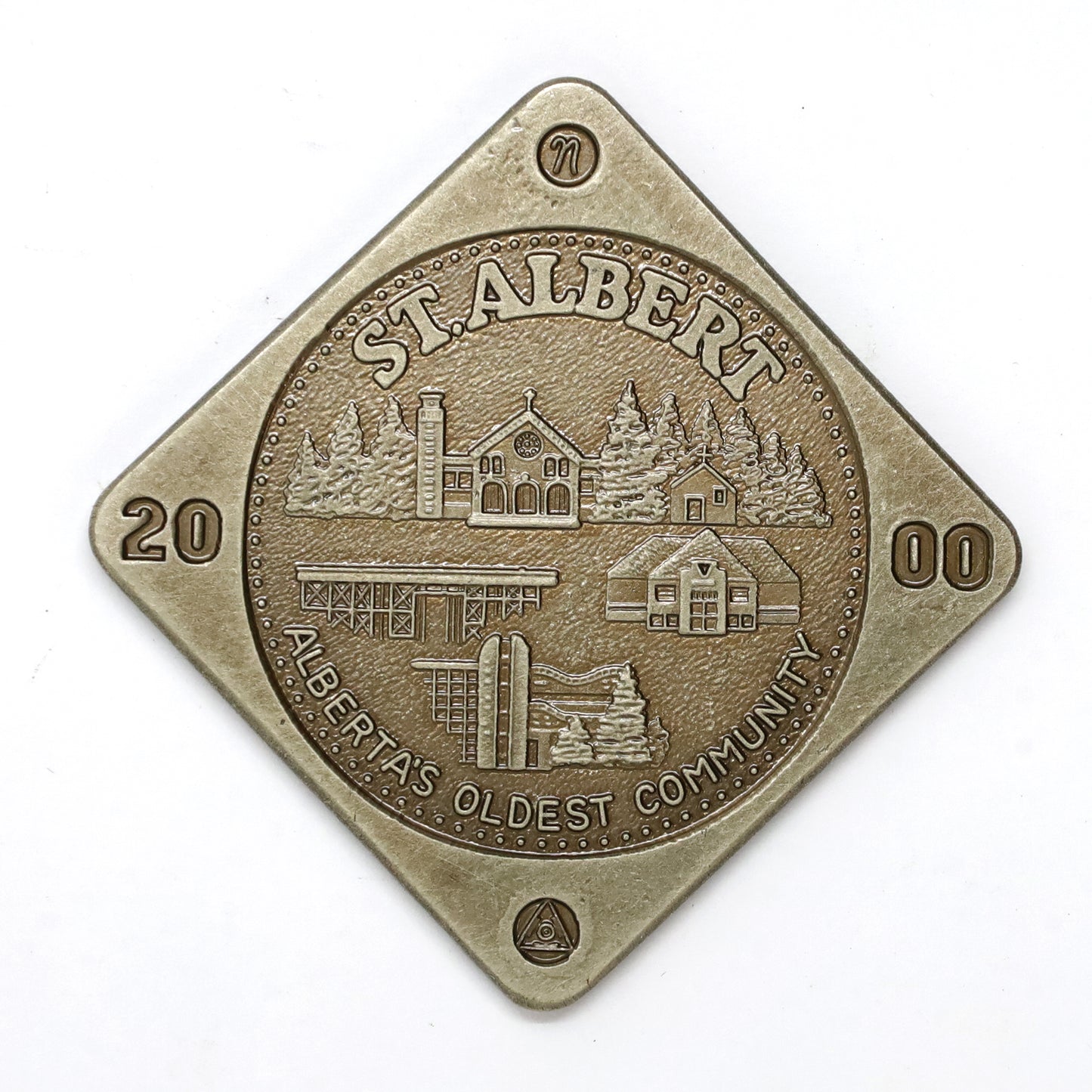 2000 St. Albert, AB, $2 Square Millennium Trade Token