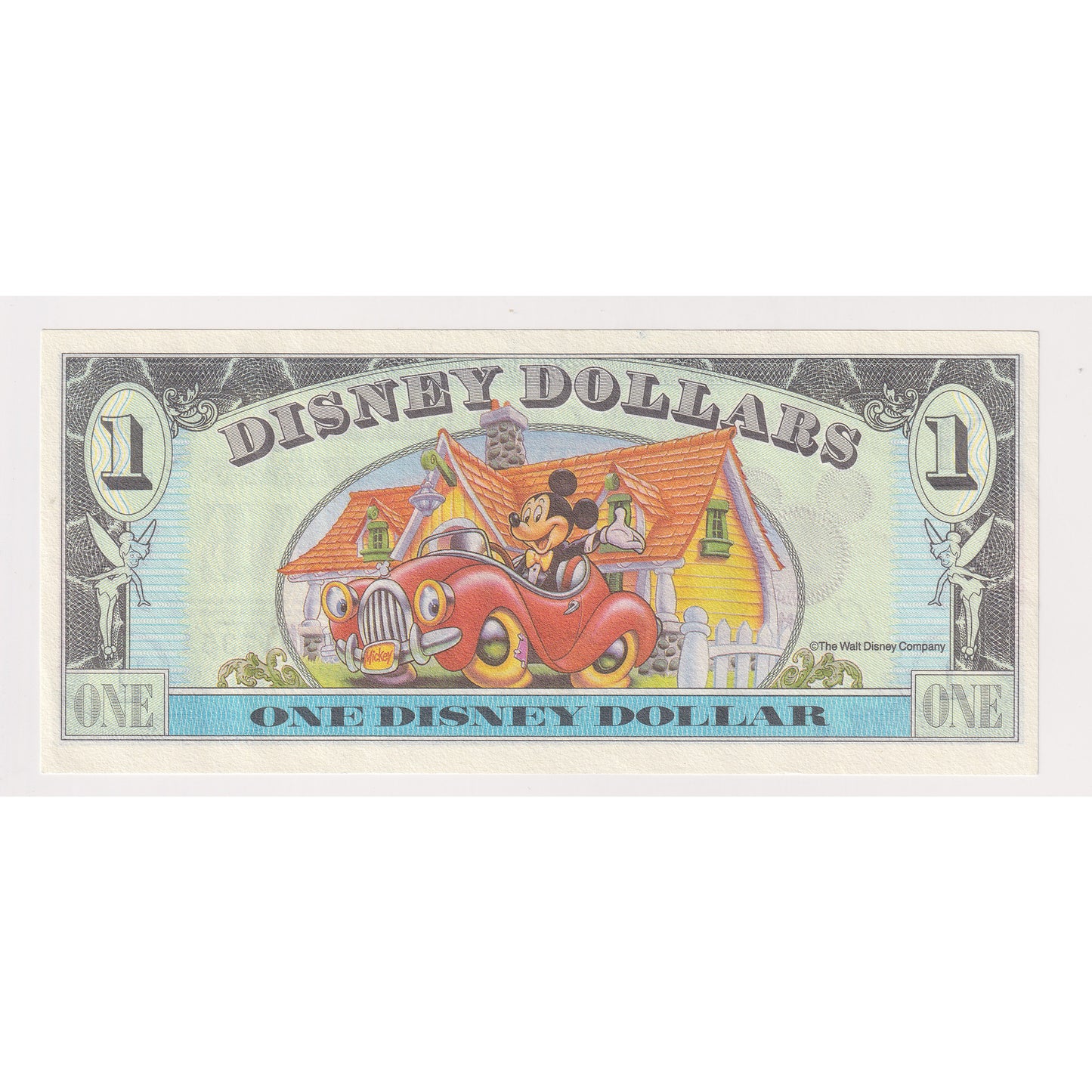 1993 USA $1 Disney Dollar: Mickey's 65th Birthday Novelty Note
