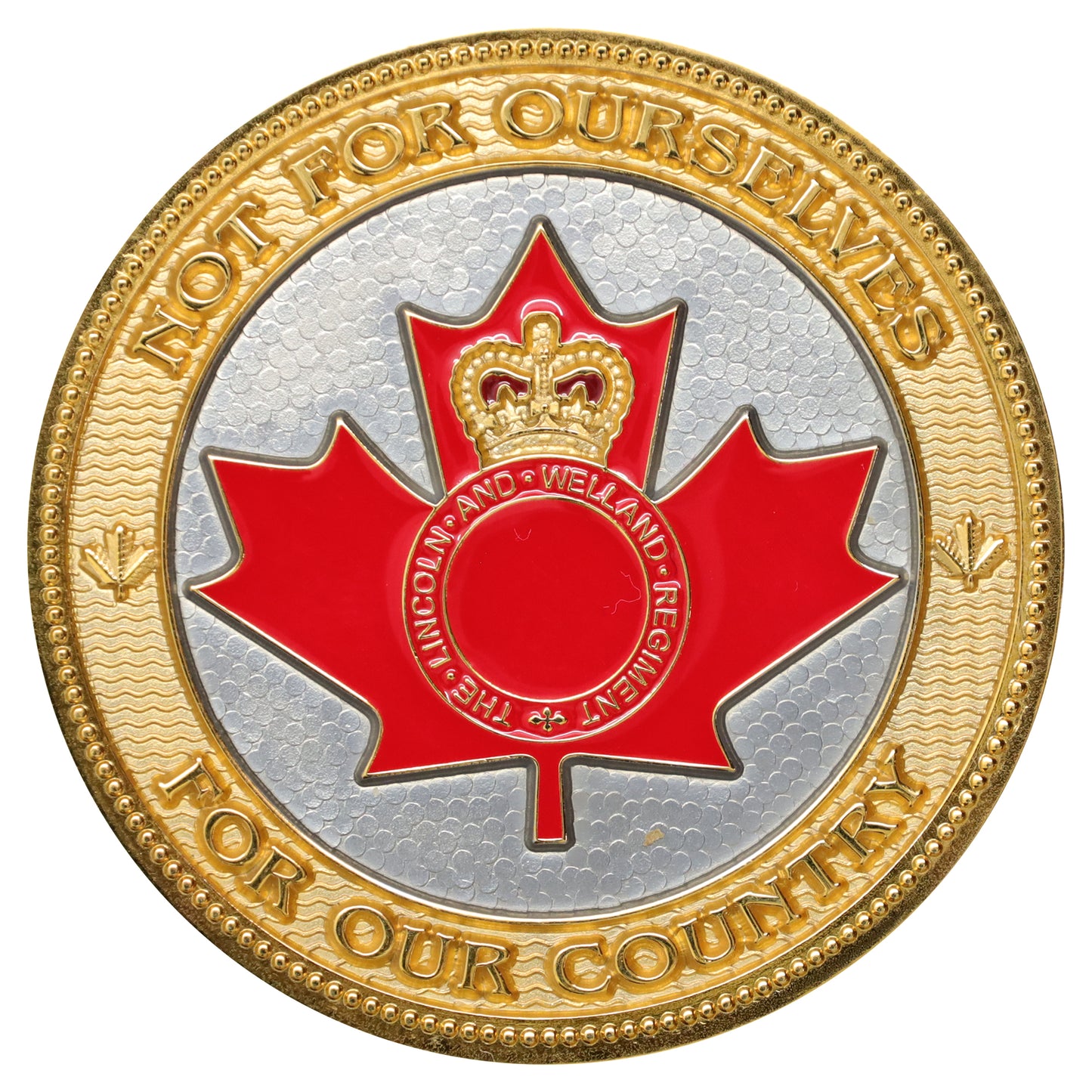 Canadian Army Reserve Lincoln & Welland Regiment Enamelled Challenge Coin