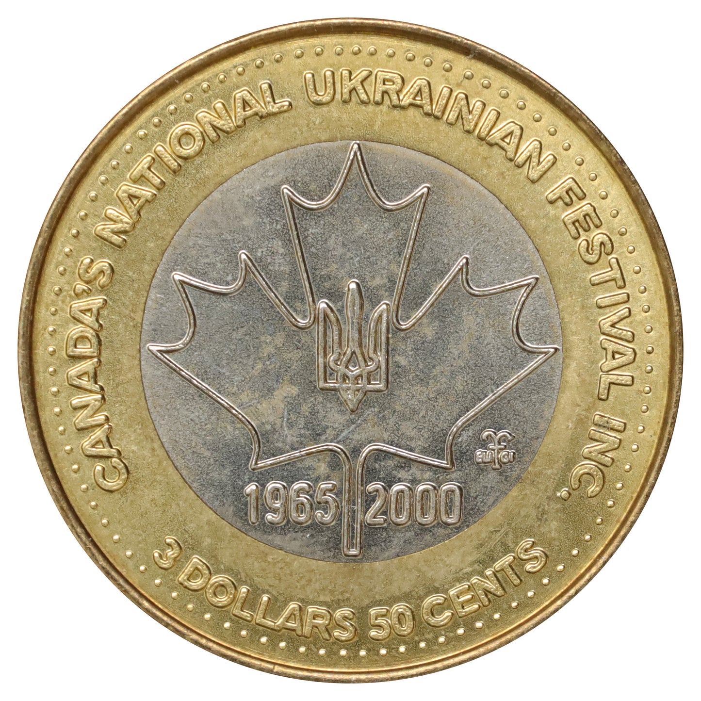 2000 Dauphin, MB, National Ukrainian Festival $3 Trade Token