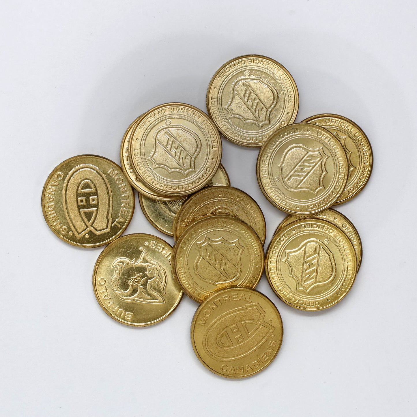 Lot of 13x NHL Team Tokens, 13pcs