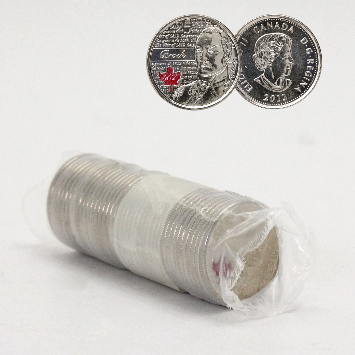 2012 Brock Canada 25-cent Original Roll of 40pcs ALL COLOURED