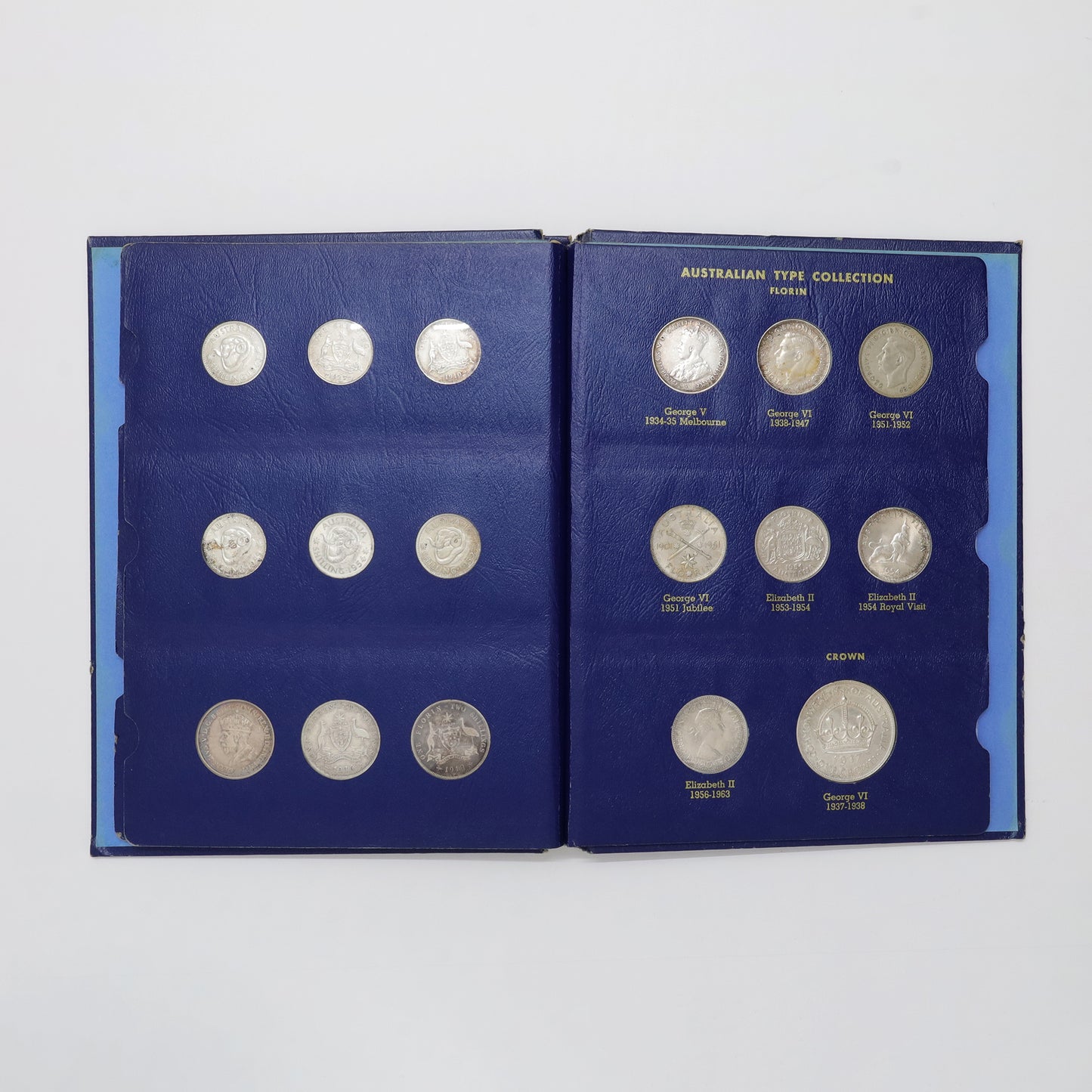 COMPLETE Australian Type Silver 29-Coin Collection Album (well worn)