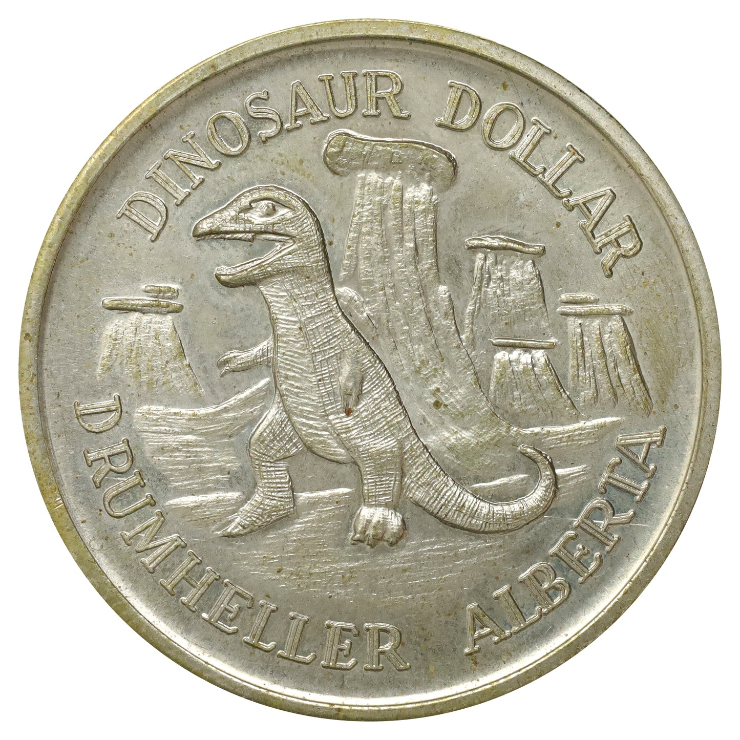 1975 Drumheller, AB, Coal City Dinosaur Dollar Trade Token