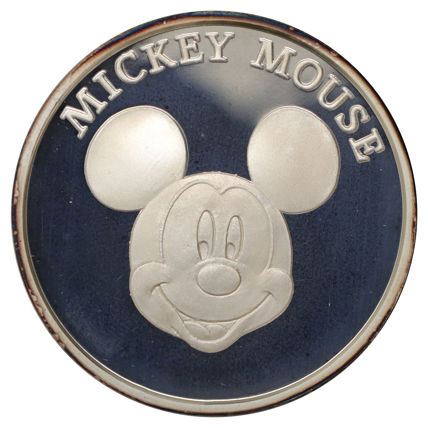 1998 USA Happy Birthday Mickey Mouse .999 Fine Silver Coin (No Tax) toned